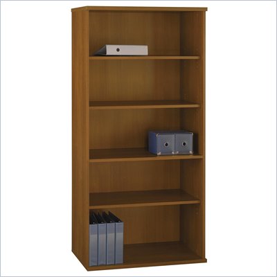 Bush Series C Open Double Bookcase in Warm Oak