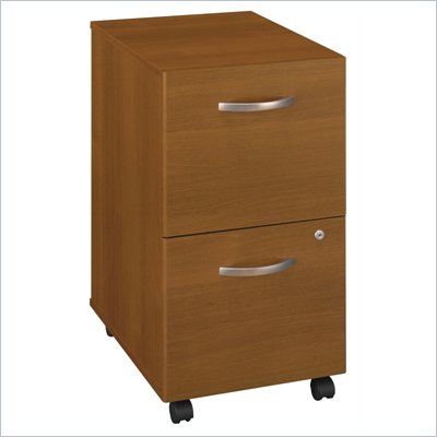 Bush Series C Mobile 2 Drawer File Pedestal in Warm Oak