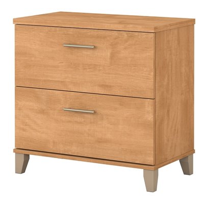 Bush Somerset 2 Drawer Wood Lateral File Storage Cabinet in Maple