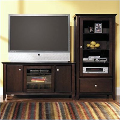 Bush Furniture Sonoma 50" Wood Plasma/LCD TV Stand in Mocha Cherry