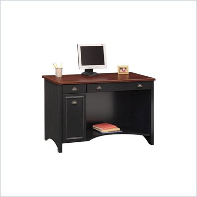 Bush Stanford 48" W Wood Computer Desk in Antique Black