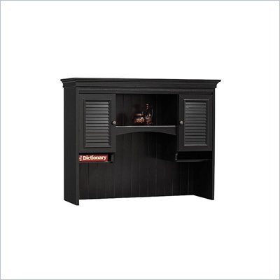 Bush Stanford Collection Hutch in Antique Black with Hansen Cherry Finish