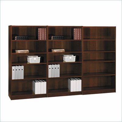 Bush Universal 5 Shelf Wall Bookcase in Vogue Cherry