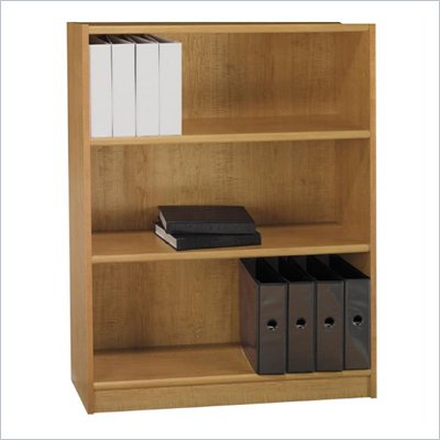 Bush Universal 48"H 3 Shelf Wood Bookcase in Snow Maple