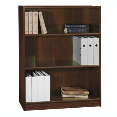 Bush Universal 48"H 3 Shelf Wood Bookcase in Vogue Cherry
