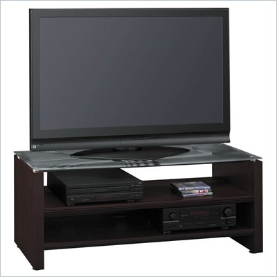 Bush Sonata 52 Inch Glass Top TV Stand in Espresso
