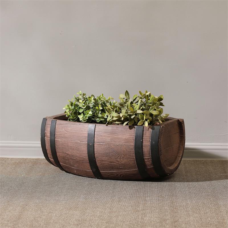 Barrel Planter Flower and Shrub Planters for any Garden or Yard