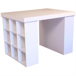 Venture Horizon Project Center with Two Bookcases-White