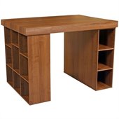 Venture Horizon Project Center with Bookcase & Shelving Cabinet