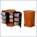 Spartak 2660 - 30 Hex Media Cabinet- Black/Oak