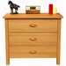 Venture Horizon Nouvelle 3 Drawer Chest in Oak Finish