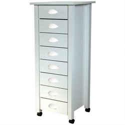 Venture Horizon 8 Drawer Mobile Wood Filing Cabinet