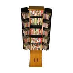 Venture Horizon Original CD DVD Media Tower in Cherry / Black Finish-Oak