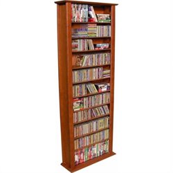Venture Horizon 76-Inch Tall CD DVD Wall Rack Media Storage, Available in Multiple Finishes