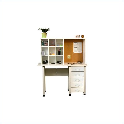 Venture Horizon White Computer Desk Hutch