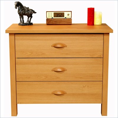 Venture Horizon Nouvelle 3 Drawer Chest in Oak Finish