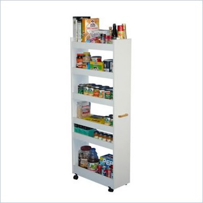 Venture Horizon White Thin-Man Pantry Cabinet