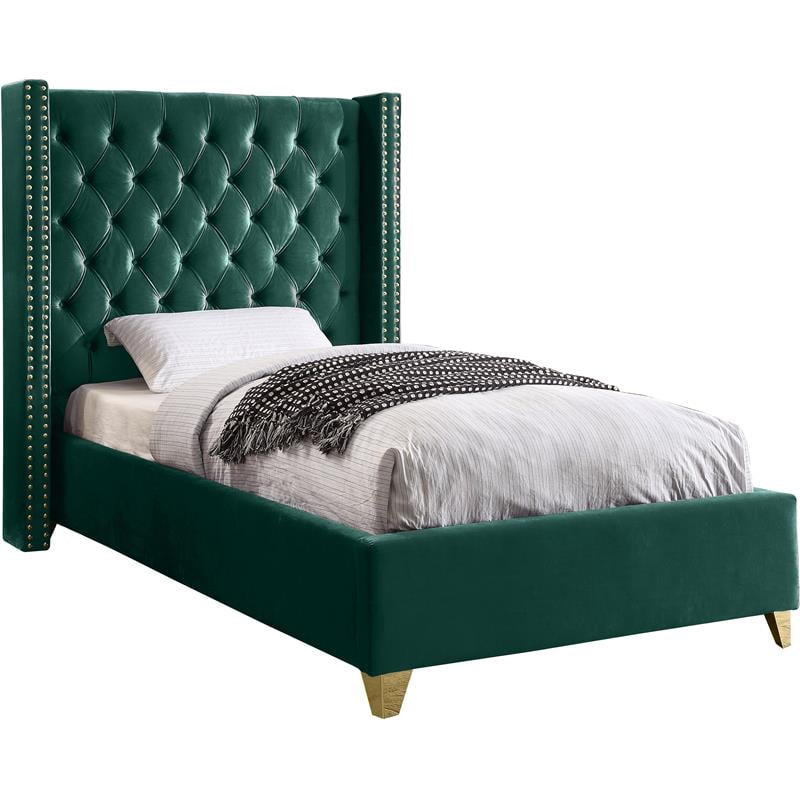 Meridian Furniture Barolo Velvet Twin Bed Meridian Furniture Barolo Velvet Twin Bed