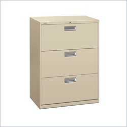HON 30" 600 Series 3 Drawer Lateral Metal File Cabinet