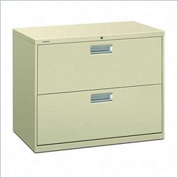 HON 600-Series 2 Drawer Lateral Metal Filing Cabinet with Lock