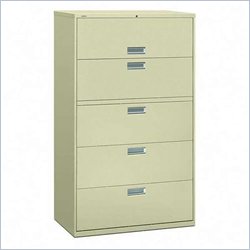 HON 00 Series 42" 5 Drawer Lateral Metal Filing File Cabinet