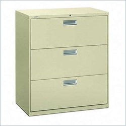 HON 600 Series 36" 3 Drawer Lateral Metal Filing File Cabinet