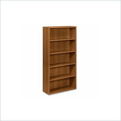 HON Attune 5 Shelf Laminate Bookcase in Mahogany