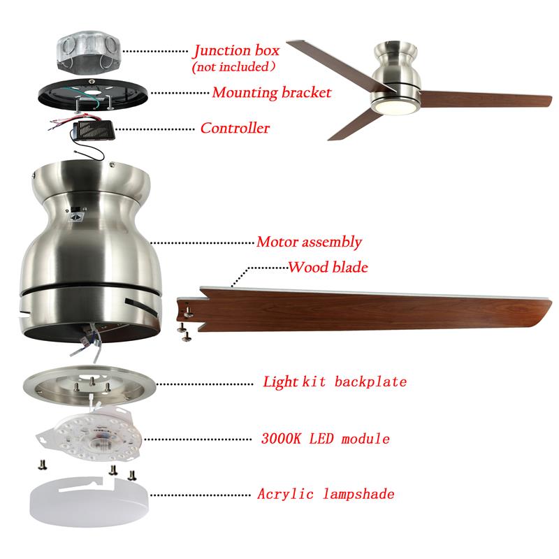 Flush Mount Ceiling Fan Bracket Shelly Lighting