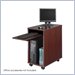 Safco Desk-Side Mini Wood Workstation in Mahogany