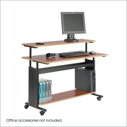 Safco M+�+�V Extra Wide Metal / Wood Workstation in Cherry
