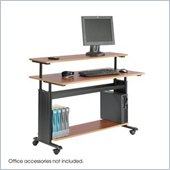 Safco MÜV Extra Wide Metal / Wood Workstation in Cherry