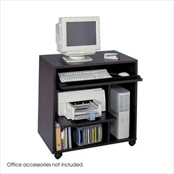 Safco Ready-to-Use Wood Computer Workstation in Mahogany
