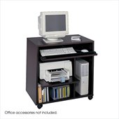 Safco Ready-to-Use Wood Computer Workstation in Mahogany