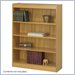 Safco WorkSpace 48"H Four Shelf Square-Edge Bookcase in Light Oak
