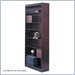 Safco WorkSpace 84"H Seven Shelf Square-Edge Bookcase in Mahogany