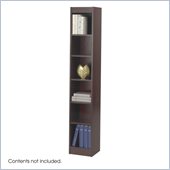 Safco 12 Inch Wide 6-Shelf Veneer Baby Bookcase in Mahogany