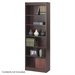 Safco WorkSpace Six Shelf 24"W Baby Bookcase in Mahogany