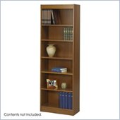Safco WorkSpace Six Shelf 24W Baby Bookcase in Medium Oak