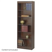 Safco WorkSpace Six Shelf 24W Baby Bookcase in Walnut