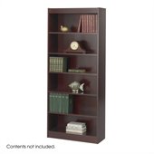 Safco WorkSpace Six Shelf 30W Baby Bookcase in Mahogany