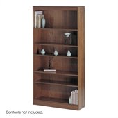 Safco WorkSpace Six Shelf 30W Baby Bookcase in Medium Oak