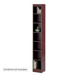 Safco WorkSpace Seven Shelf 12W x 84H Baby Bookcase in Mahogany