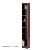 Safco WorkSpace Seven Shelf 12W x 84H Baby Bookcase in Mahogany
