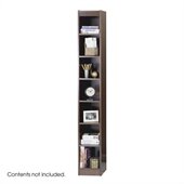 Safco WorkSpace Seven Shelf 12W x 84H Baby Bookcase in Walnut