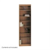 Safco WorkSpace Seven Shelf 24W x 84H Baby Bookcase in Medium Oak