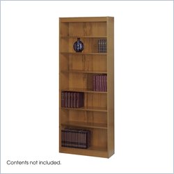 Safco WorkSpace Seven Shelf 30W x84H Baby Bookcase in Medium Oak