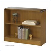 Safco WorkSpace Two Shelf Radius Edge Bookcase in Medium Oak