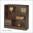 ADD TO YOUR SET: Safco WorkSpace Three Shelf Radius Edge Bookcase in Walnut