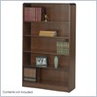 ADD TO YOUR SET: Safco WorkSpace Five Shelf Radius Edge Bookcase in Walnut