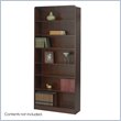 Safco WorkSpace Reinforced Seven Shelf Radius-Edge Bookcase in Walnut